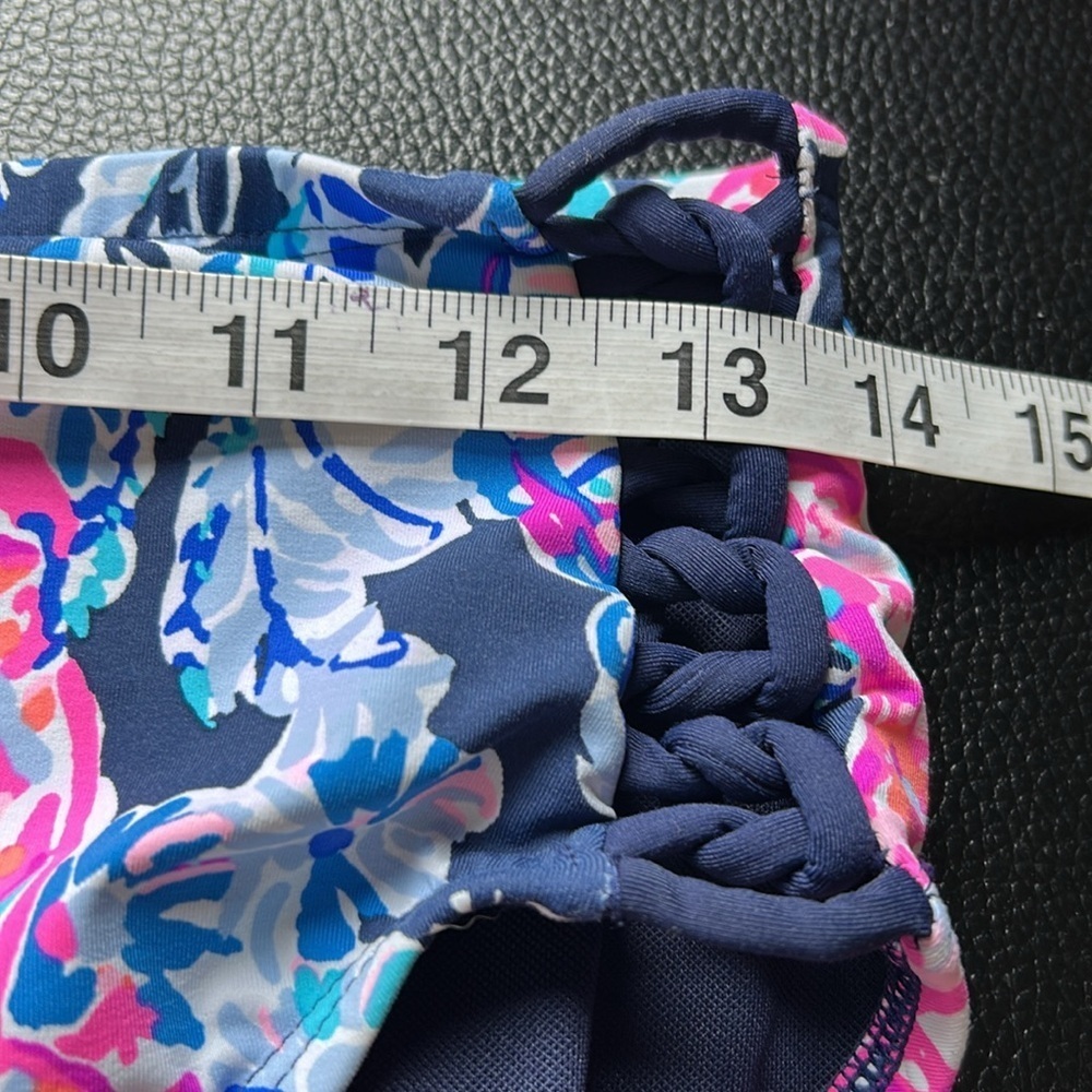Lilly Pulitzer Bikini Set Niall Top Sz 2 Ruby Bottom Sz 6 Turtle Amazement Navy - Picture 14 of 14